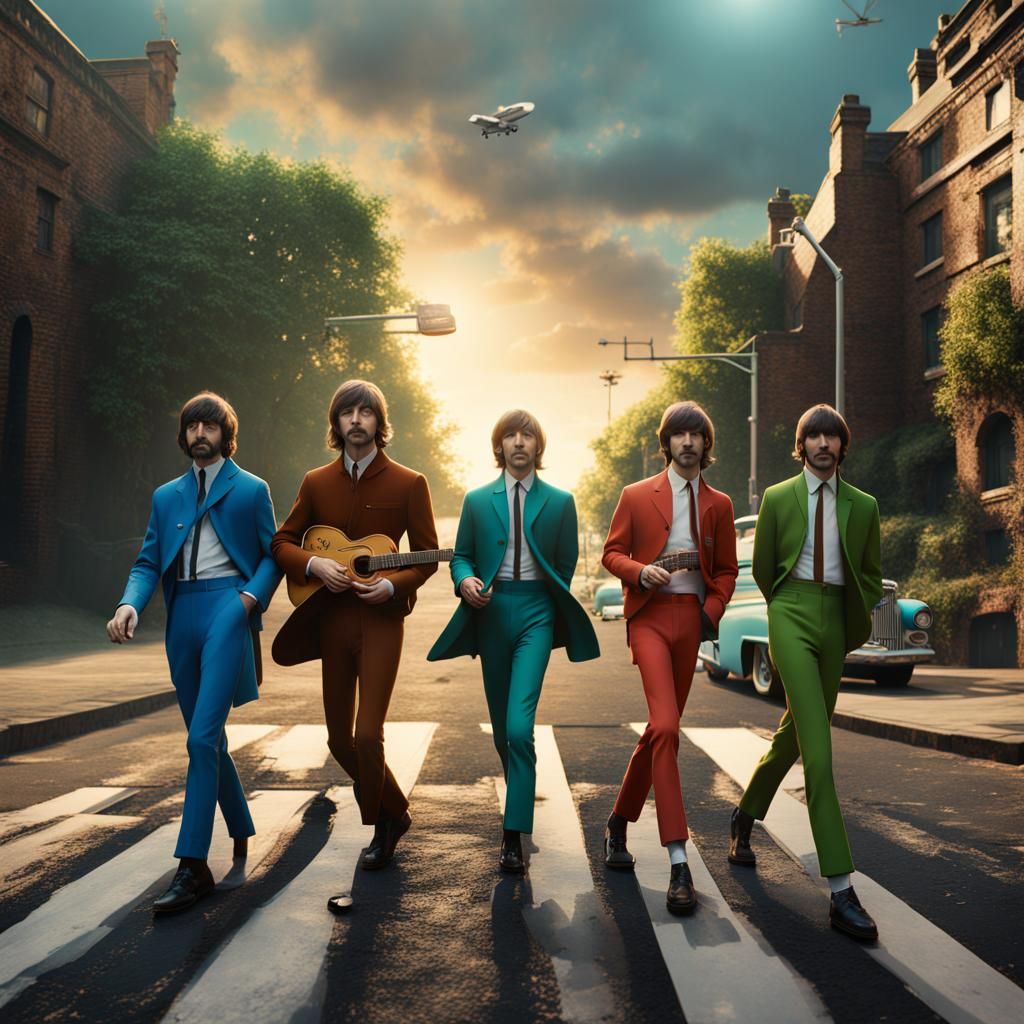 The Beatles: Detailed Matte Painting in Deep Color