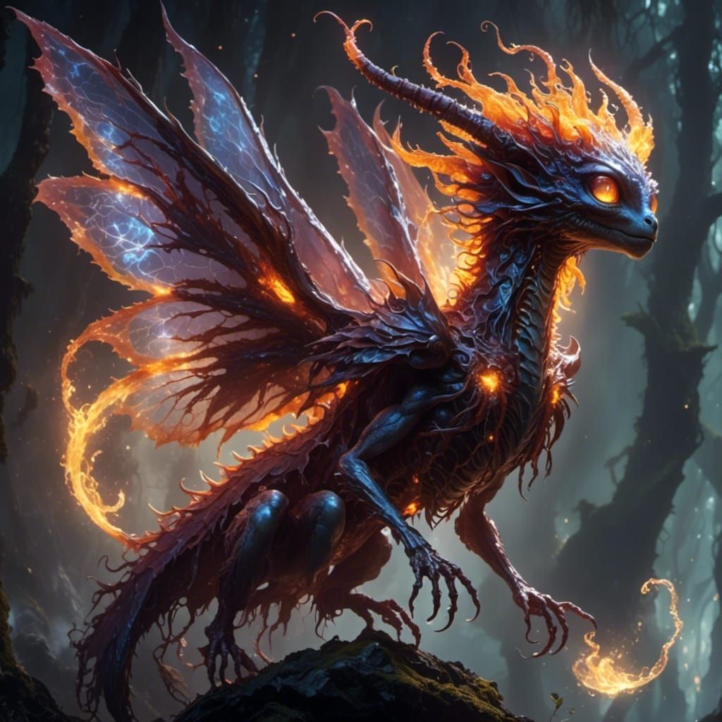 Striking Fire Fae Character Design