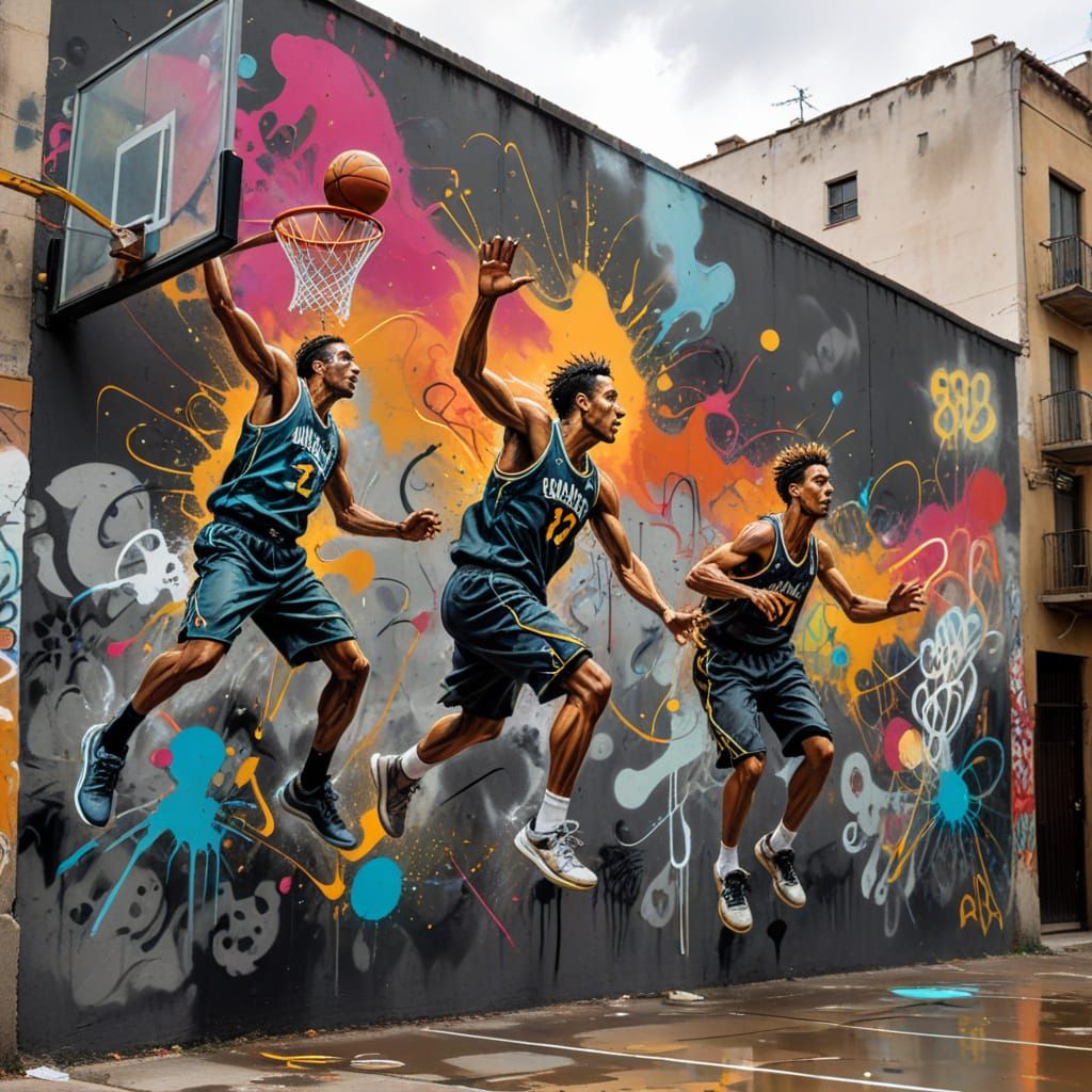 The basketball graffiti style