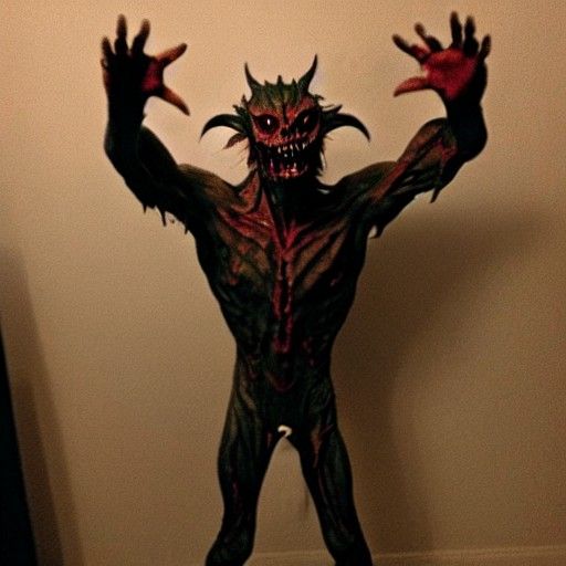 Terrifying Paralysis Demon T-Posing in Bedroom Corner