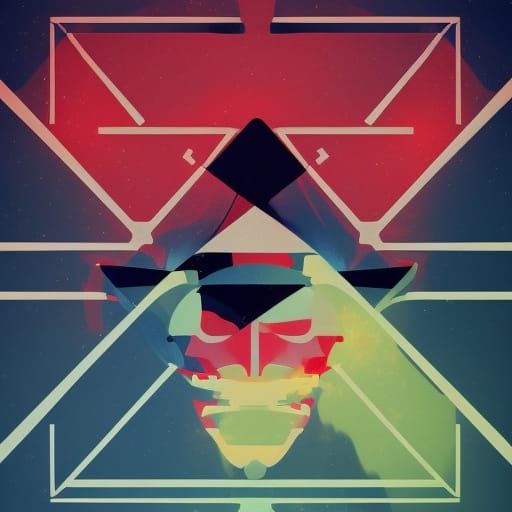 Star Wars Pop Art in Geometric Bauhaus Style