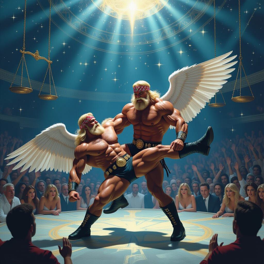 Hulk Hogan vs Angel of Death in Cosmic Arena