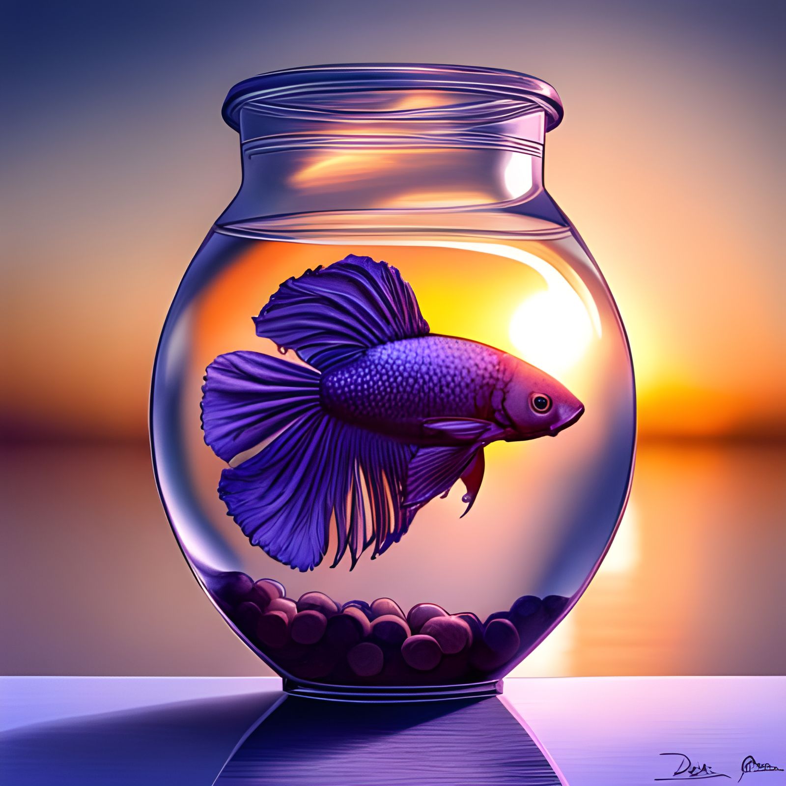 Purple Fighter Fish !