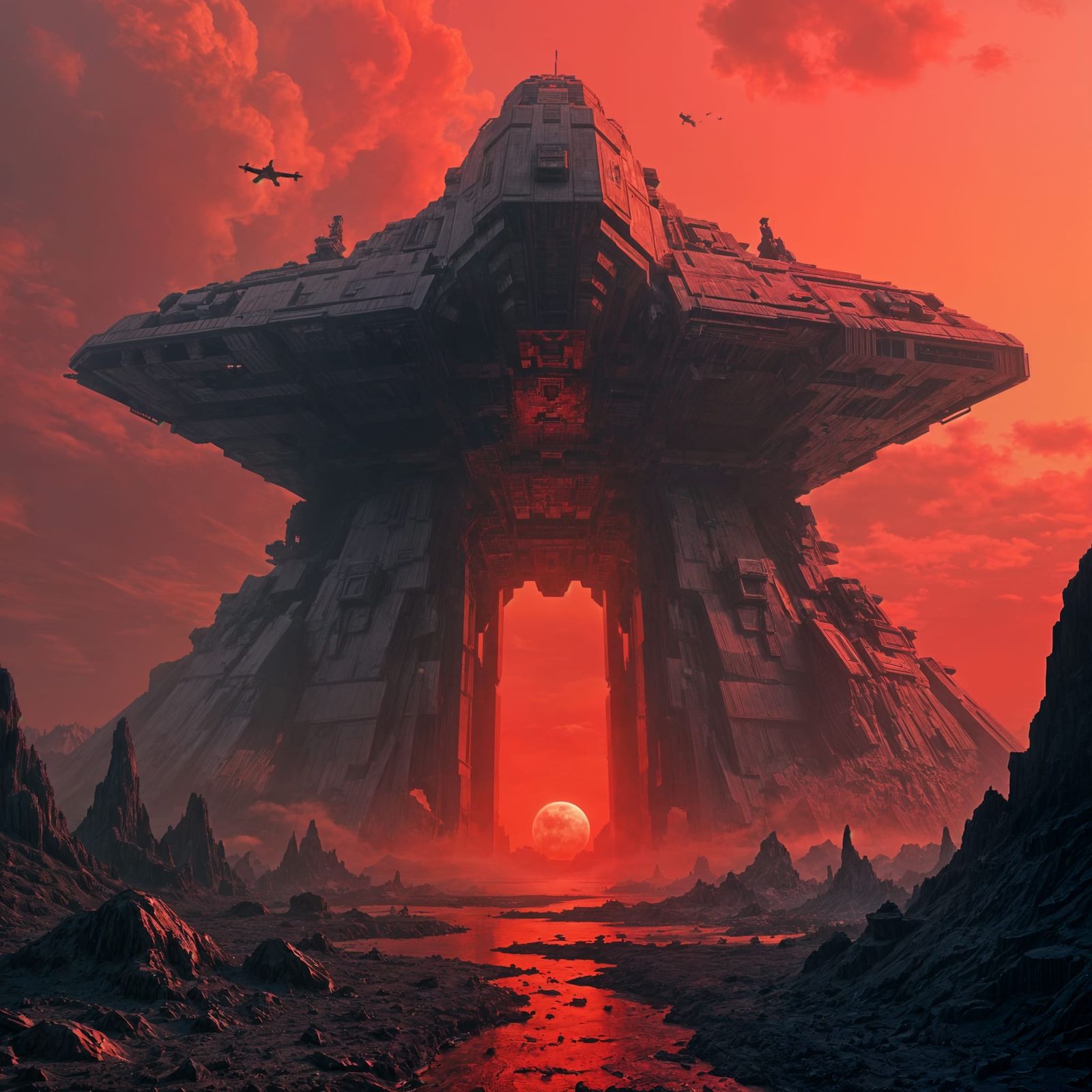 Futuristic Minecraft Base with Hangar Bay