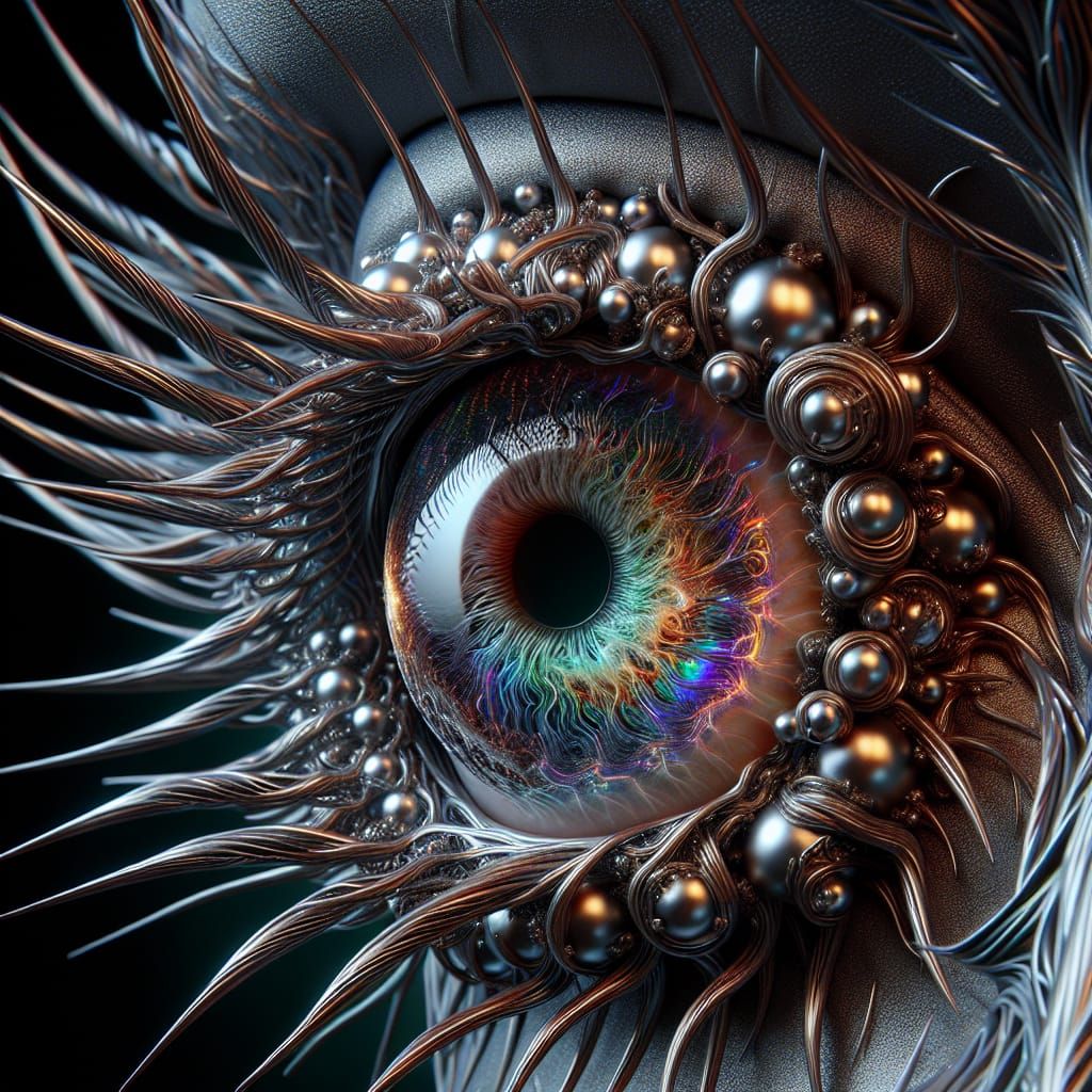 Eye with Twisted Metal and Holographic Liquid Leaves