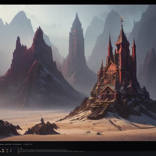 Fantastical Christmas Painting in Detailed Matte Style