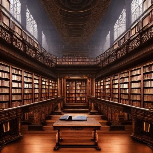 Epic Tower Library Digital Matte Painting