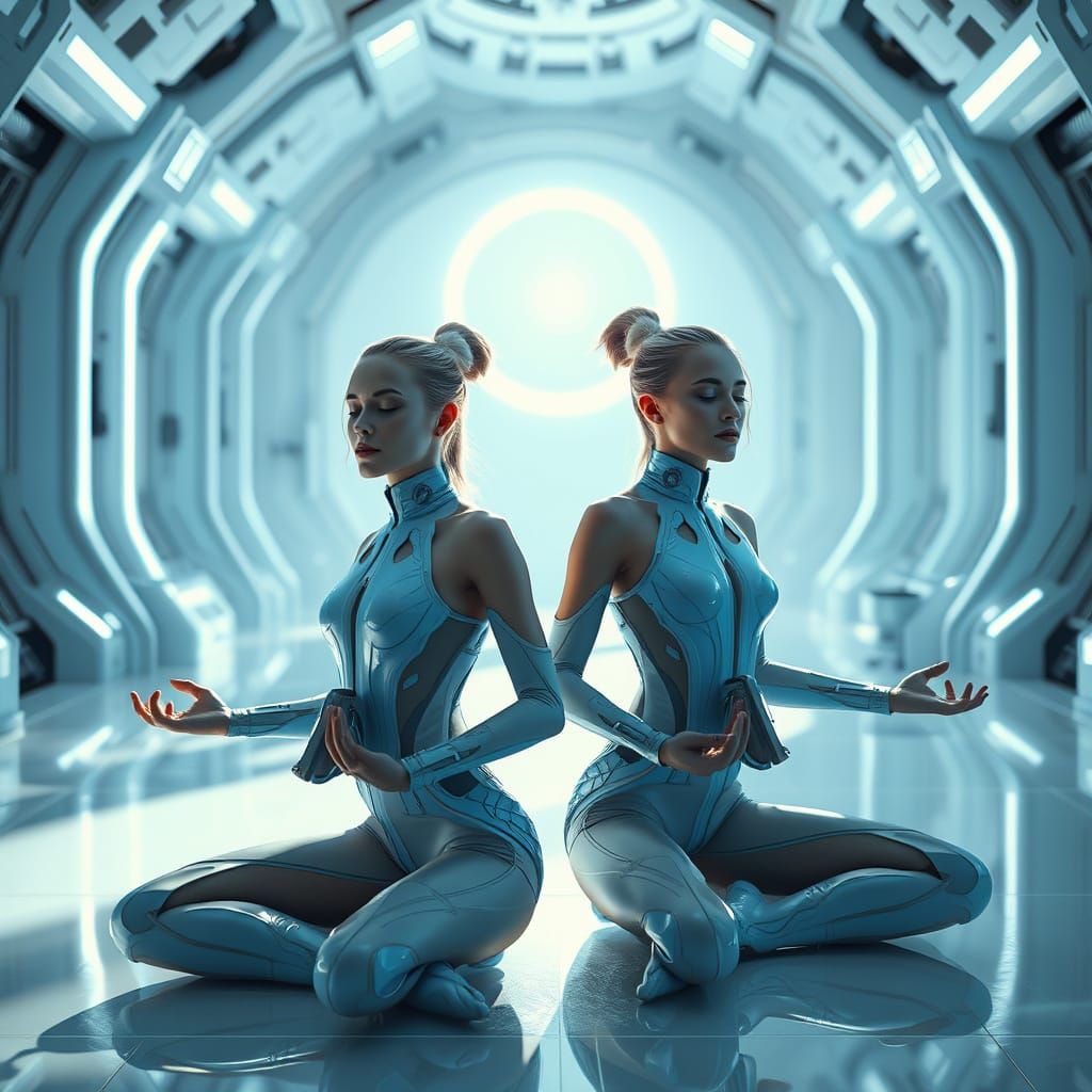 Futuristic Princesses in Meditation