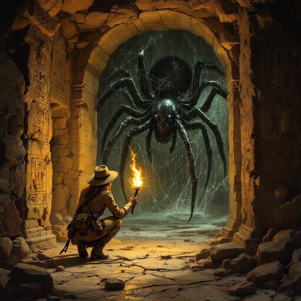 Gothic Explorer Discovers Massive Black Spider