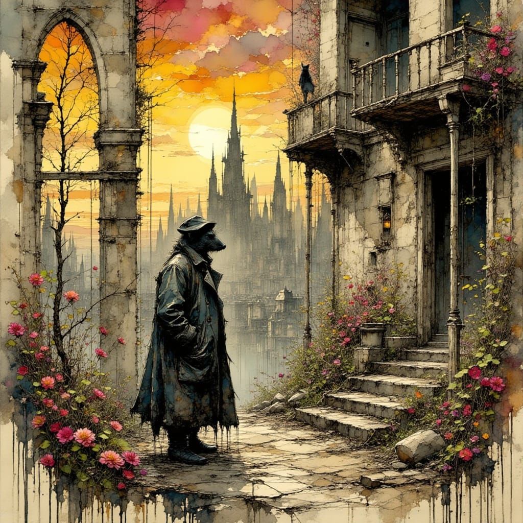 open-prompt <lora:Ink Poet:1.0> <lora:Akimora:1.0> Dr. Willa...