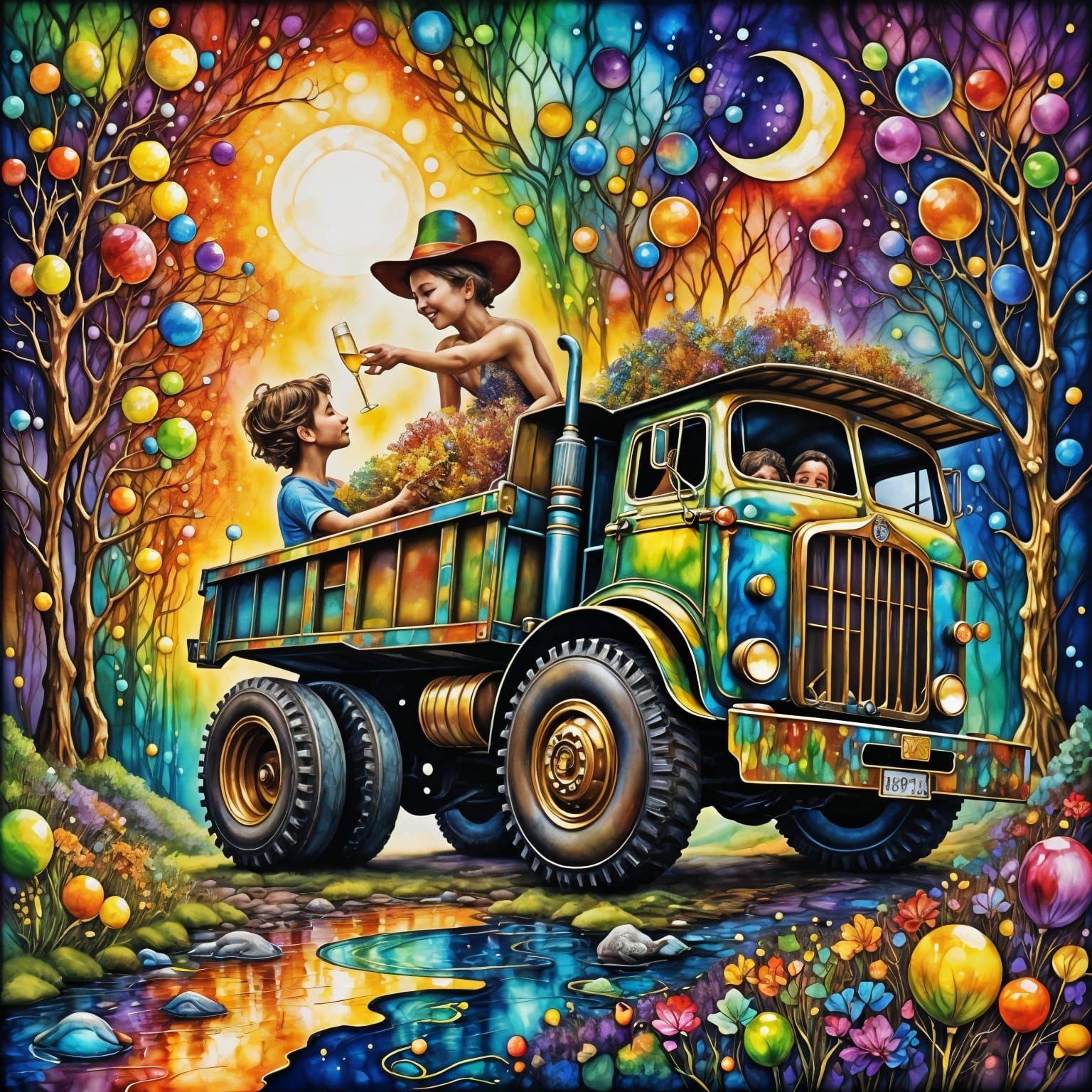 Whimsical Nostalgic Dinner Party in the Rain