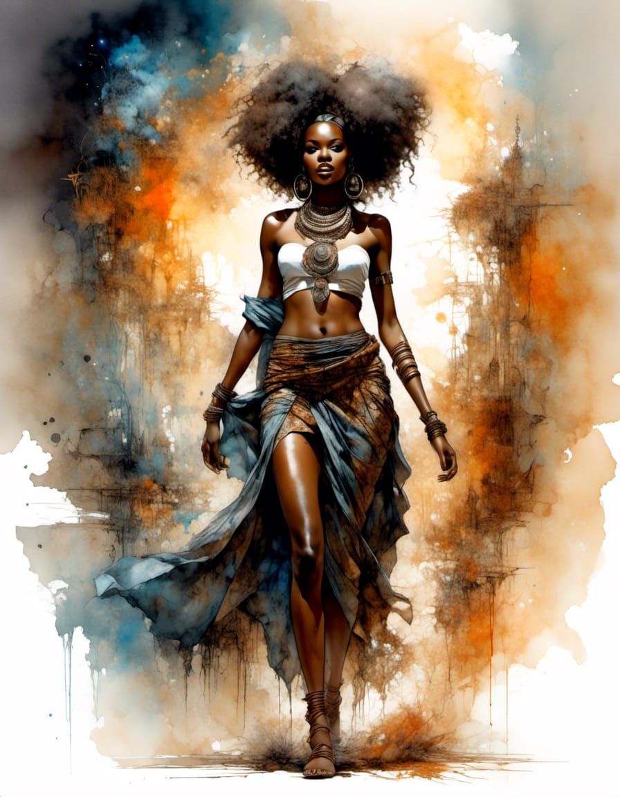 Binti Mfalme Full Painting