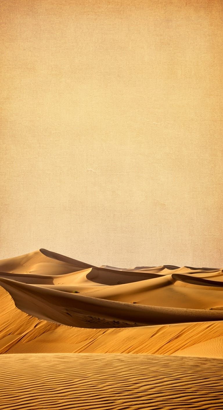 A tranquil desert landscape featuring rolling sand dunes wit...