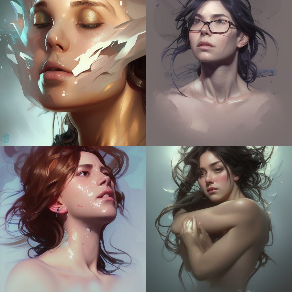 Despair Portrait in Hyperdetailed Style