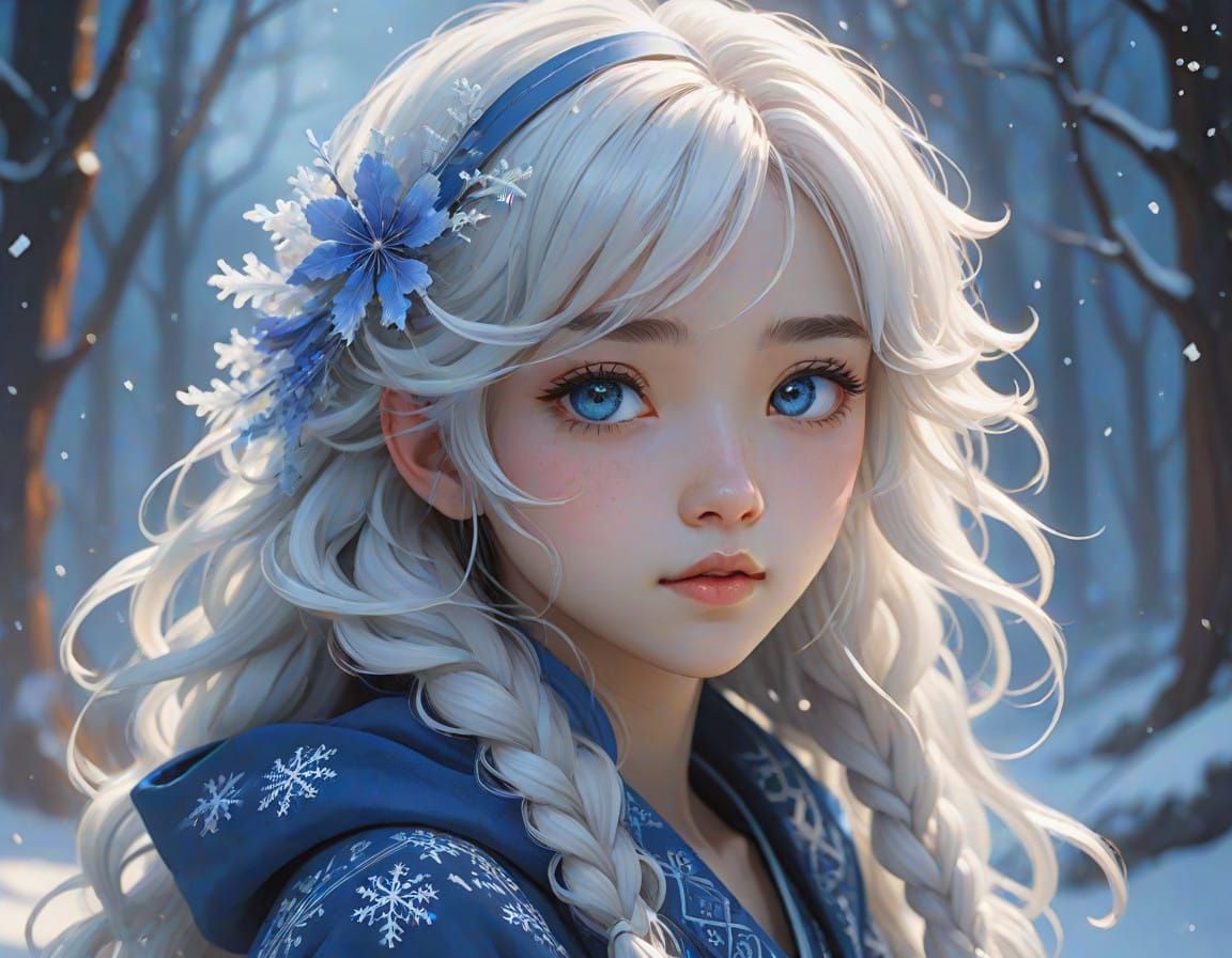 Enchanting 3D Anime Portrait of a Young Girl