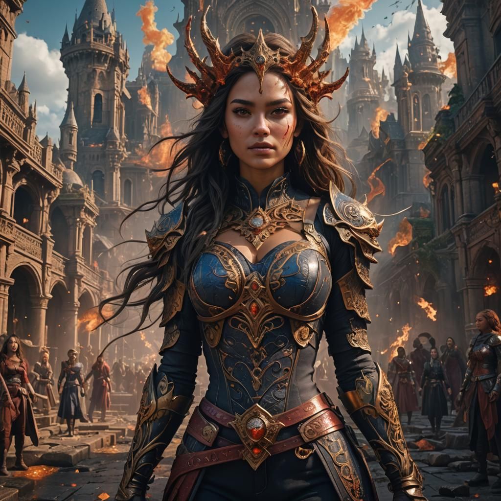 Fantastical Hot Women: Detailed Matte Painting