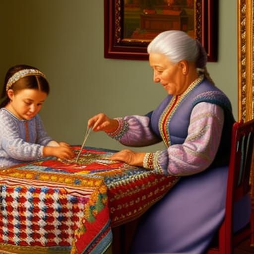 learning to quilt from grandma