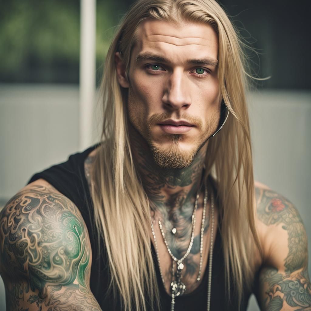 Handsome Tattooed Swedish Man with Piercings