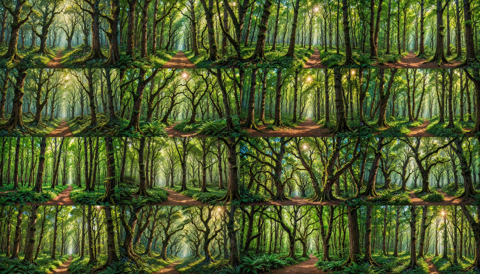 Fractal Forest with Ethereal Whispering Woods