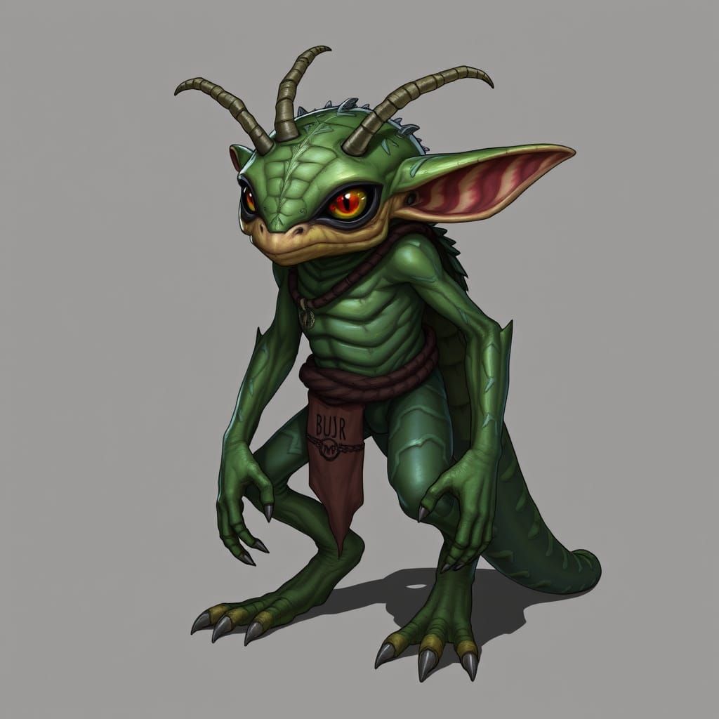 Hyu-Ket Goblin Skirri Thax in Mottled Greenish-Brown Chitin ...