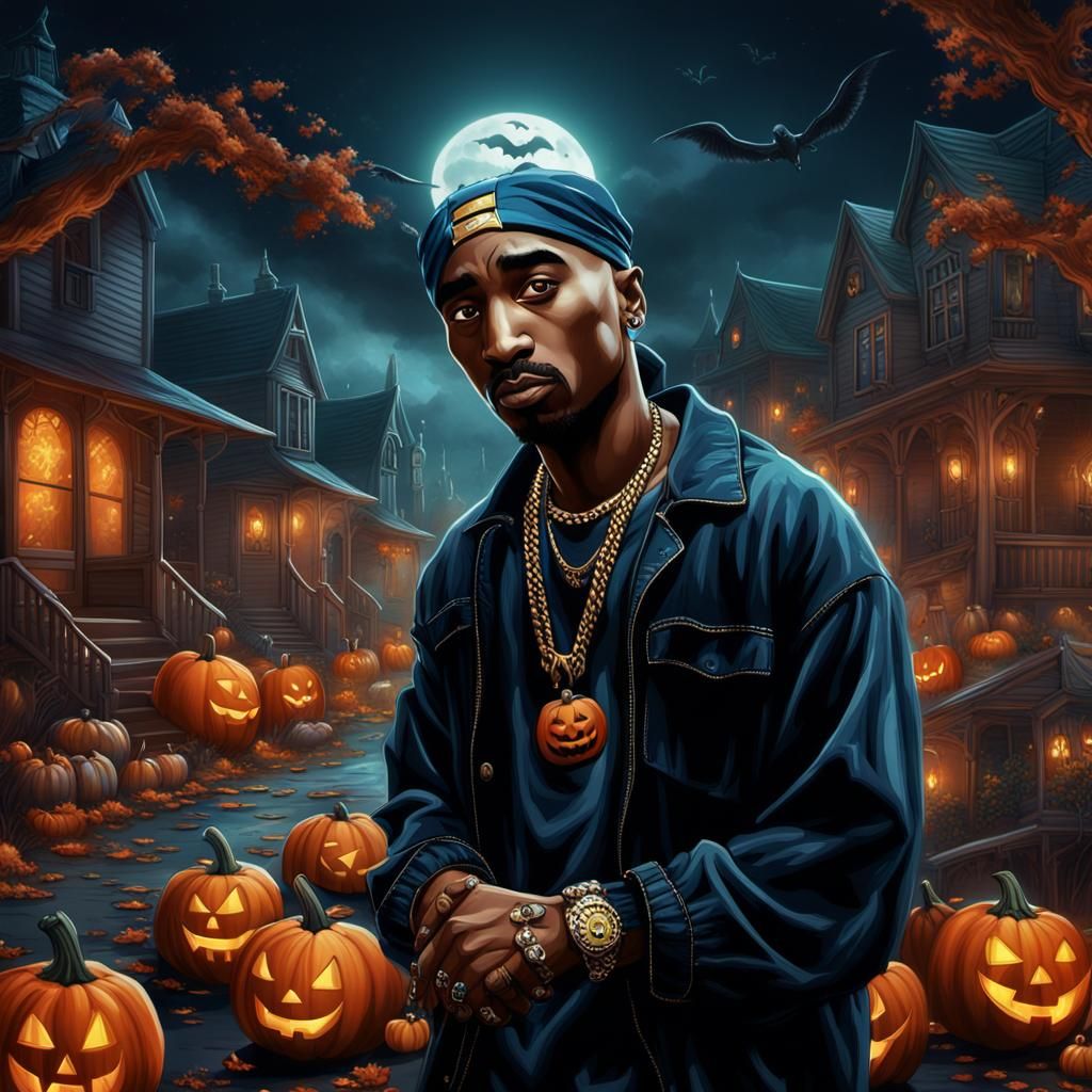 Tupac Halloween 90s: Detailed Matte Painting
