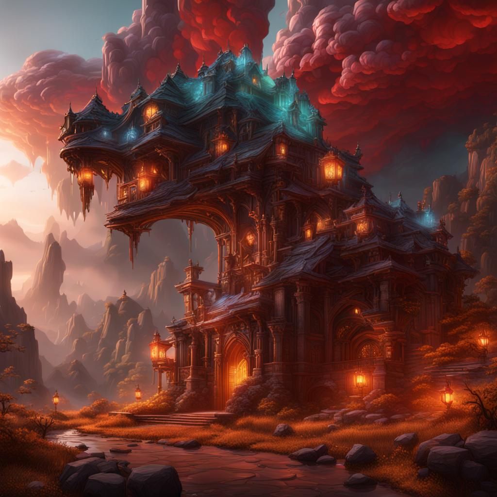 Fantastical Matte Painting in Deep Color