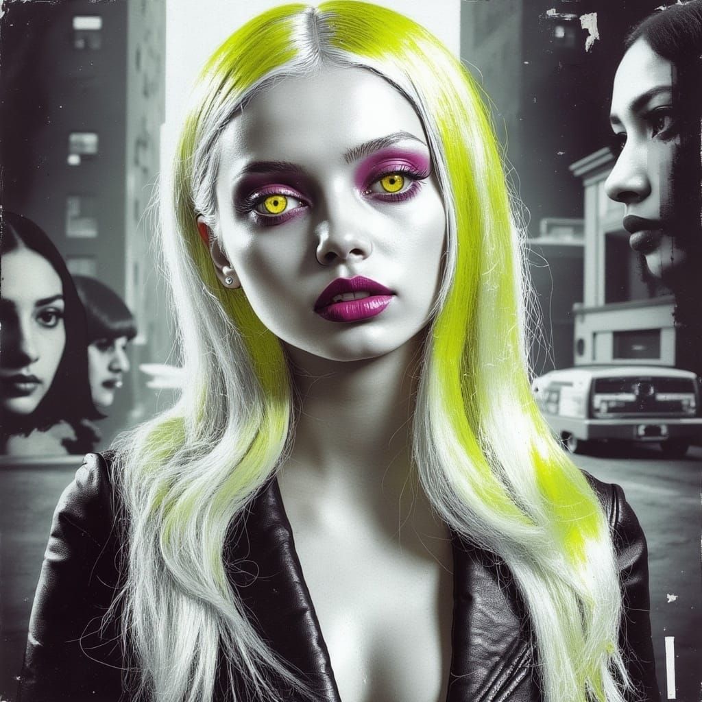 Hyper-Realistic Roller Girl Portrait in Biomechanical Style