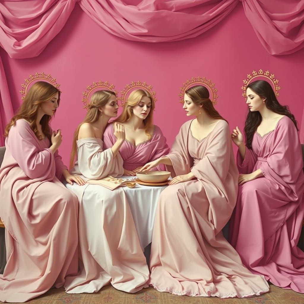Lesbian Last Supper: Women Apostles in Sensual Realism