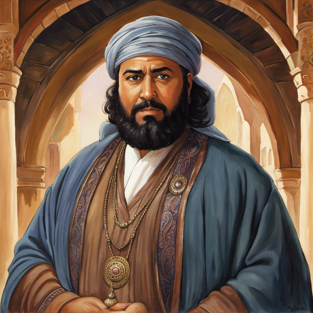 Fantasy Portrait of a Middle Eastern Tradesman