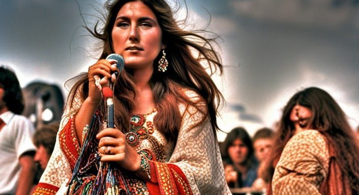 Romina Power at Woodstock Festival, 1969