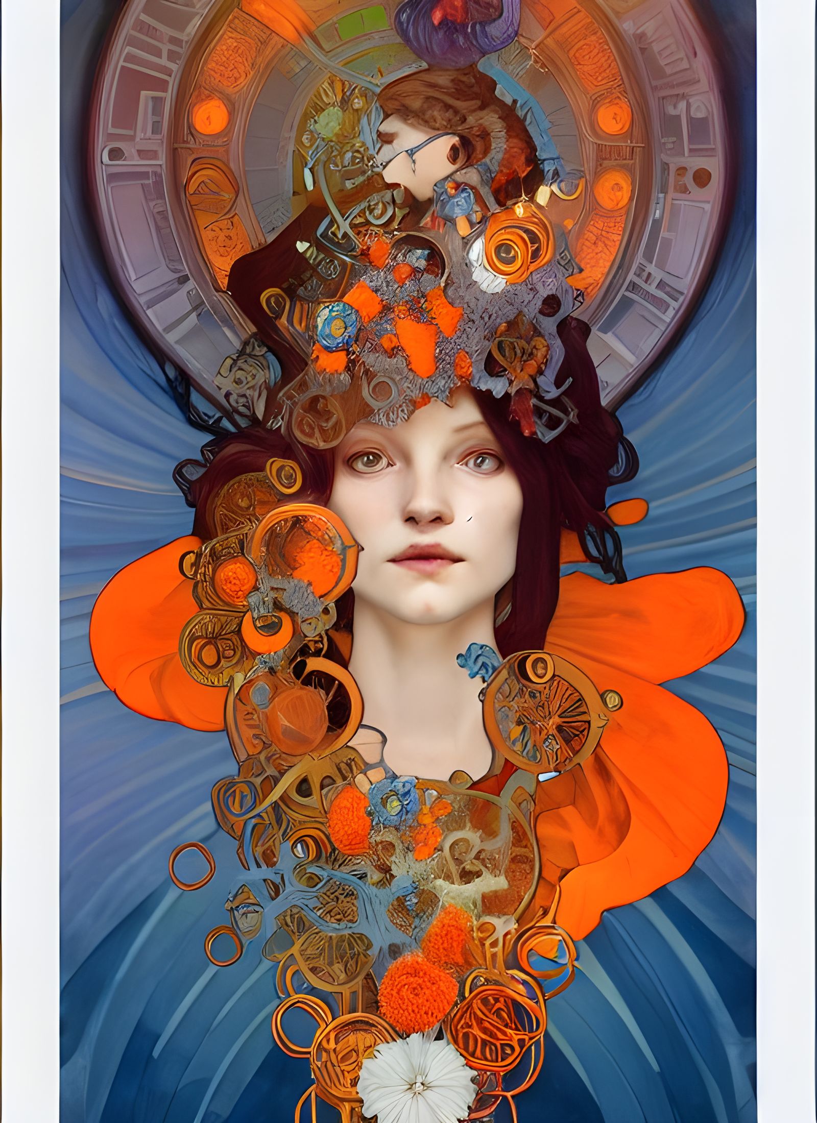 Octodad God Portrait in Art Nouveau Style