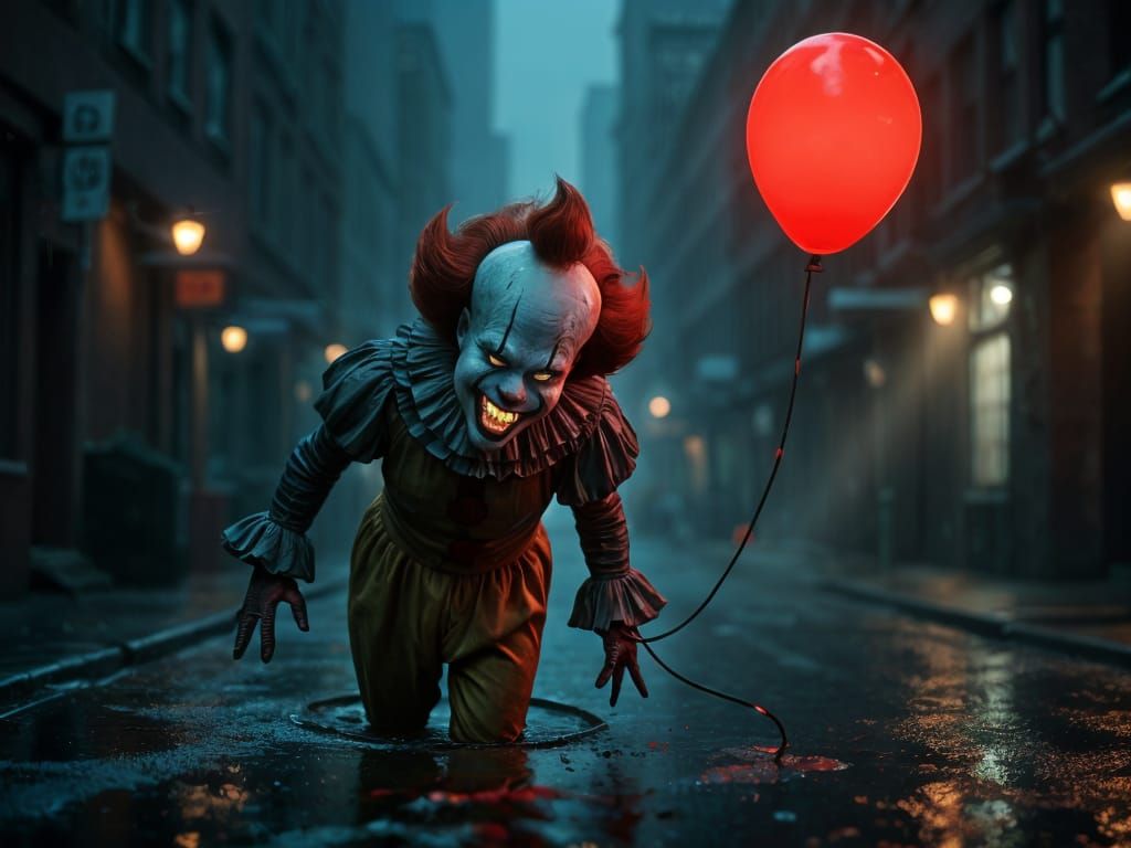 Creepy Pennywise Emerges in New York, Ultra-HDR