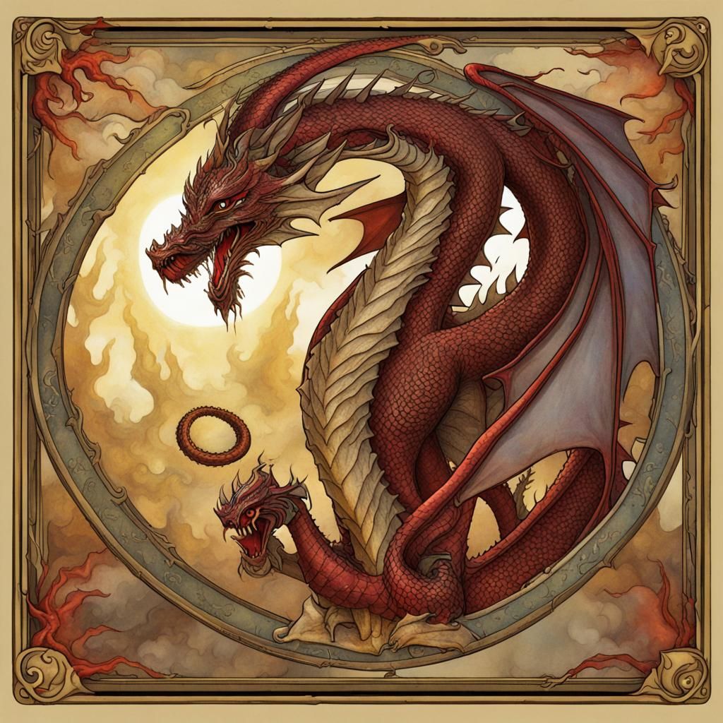 Dragon Tarot Card Illustration