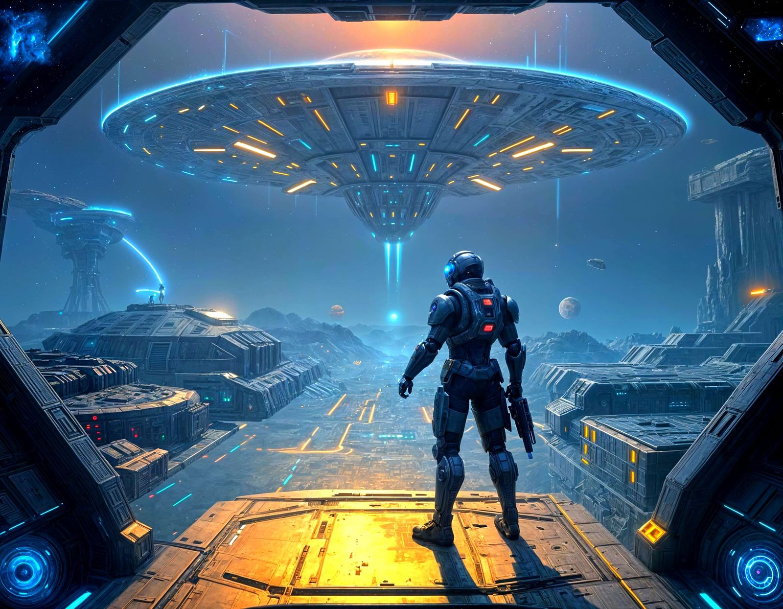 Futuristic Mobile Shooter Game on Neptune's Moon