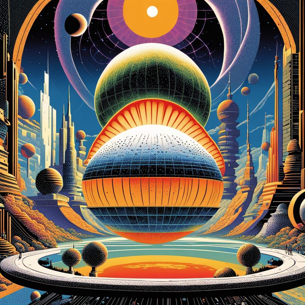 Retrofuturist Cityscape