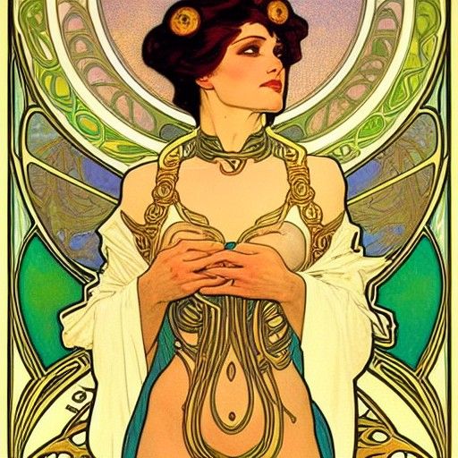 Queen of Atlantis in Art Nouveau Style