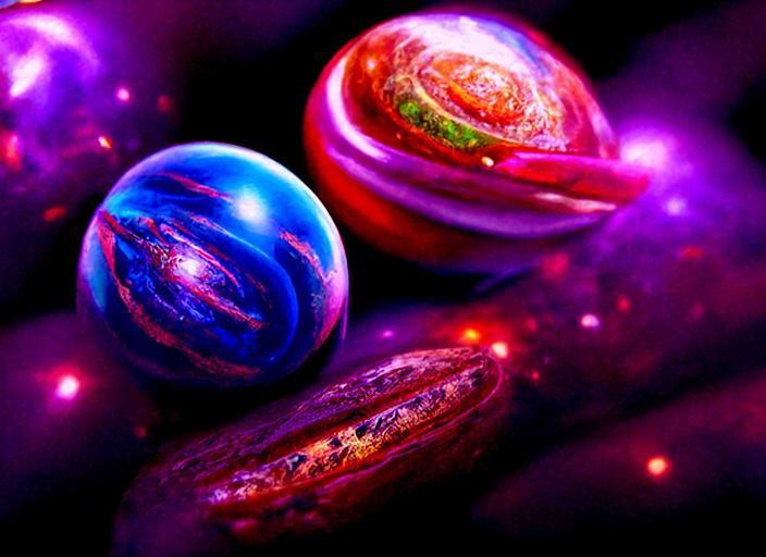 Fantasy Galaxy of Colorful Planets in 8K 3D