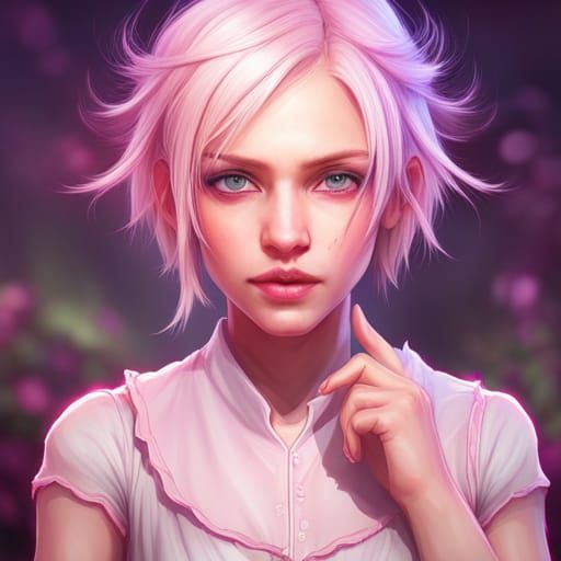 Innocent Girl Portrait in Hyperdetailed Style
