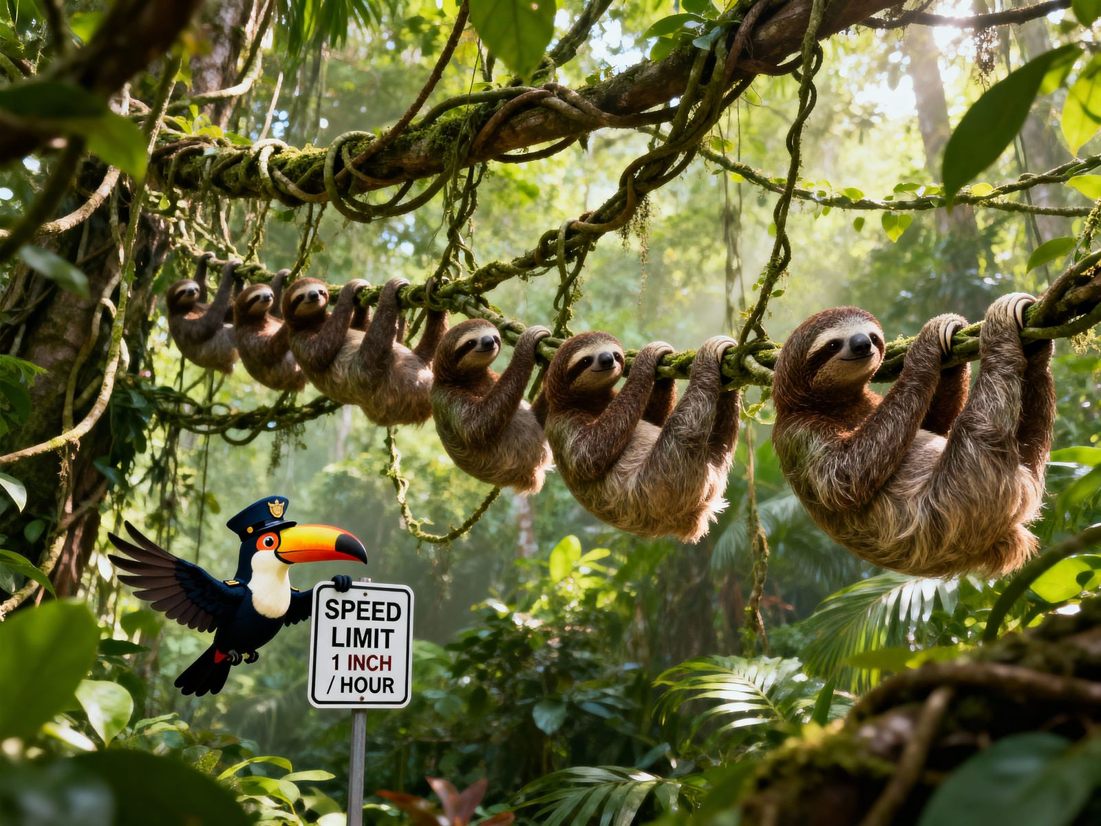 traffic jam in slothville