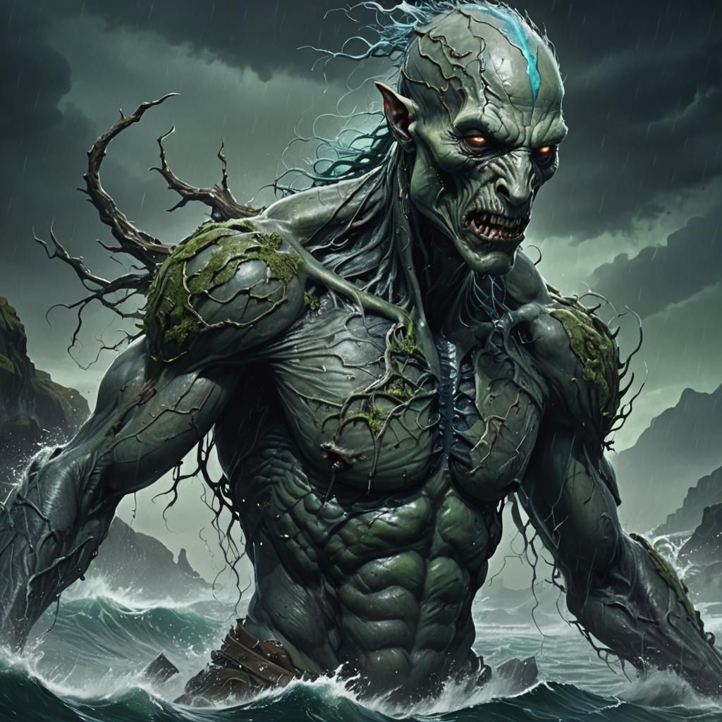 Decaying Nuckelavee Emerges in Dark Fantasy Art