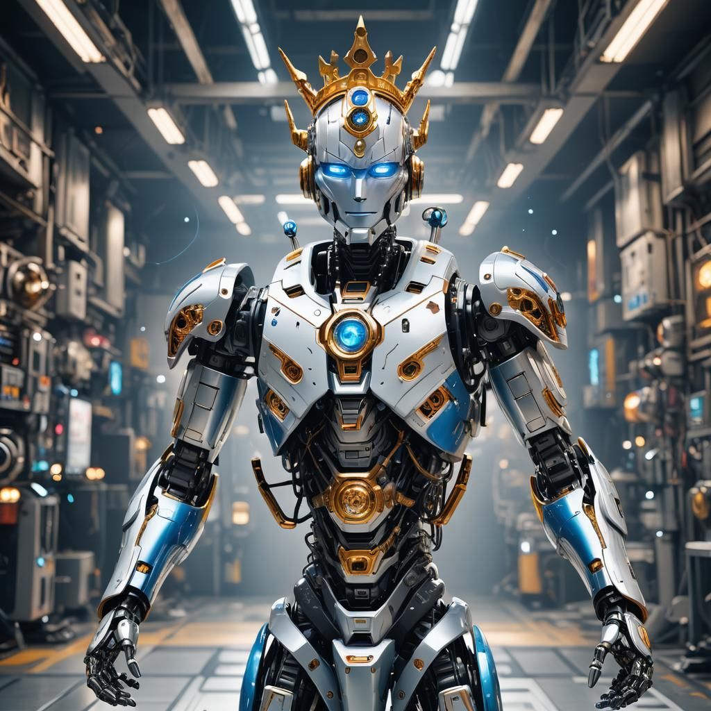 Handsome Robot King: Ultra HD Ray Traced Rendering
