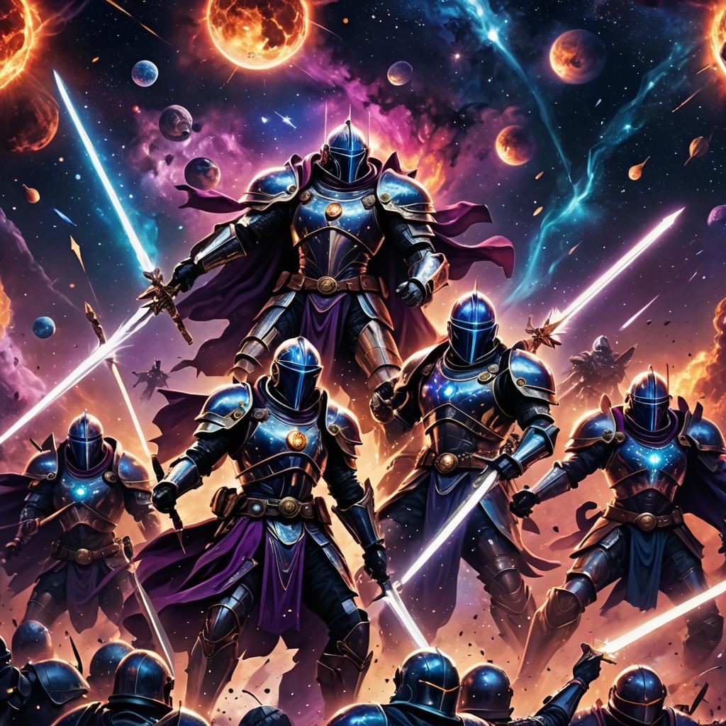 Cosmic Knights of Chaos in Galactic Battle