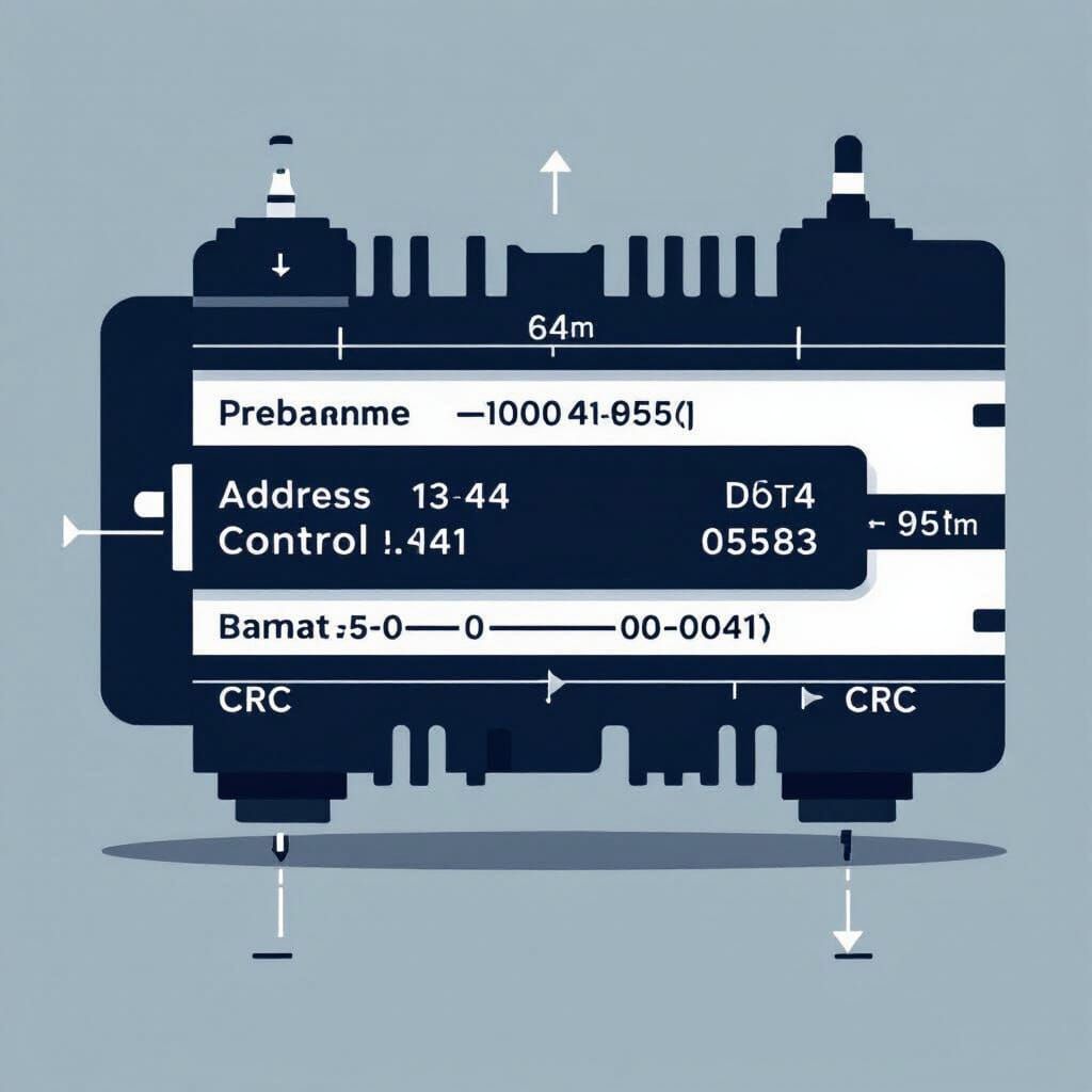 HDLC Protocol Data Frame Structure Schematic