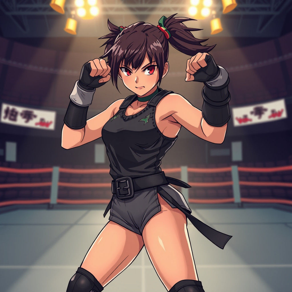 Jordanian Girl Fighter in Manga Style Tournament