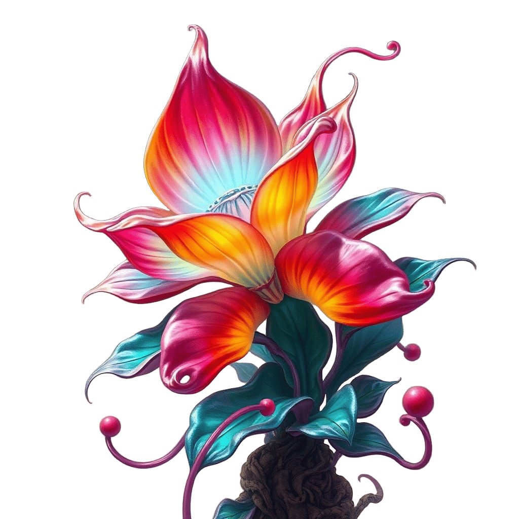 Enigmatic Botanical Wonder in Vibrant Hues