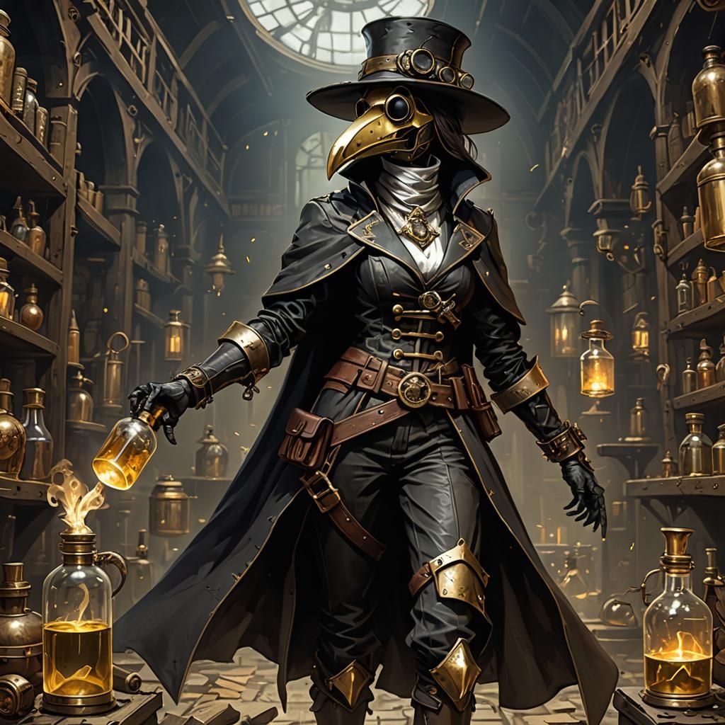 Steampunk Plague Doctor Character Design
