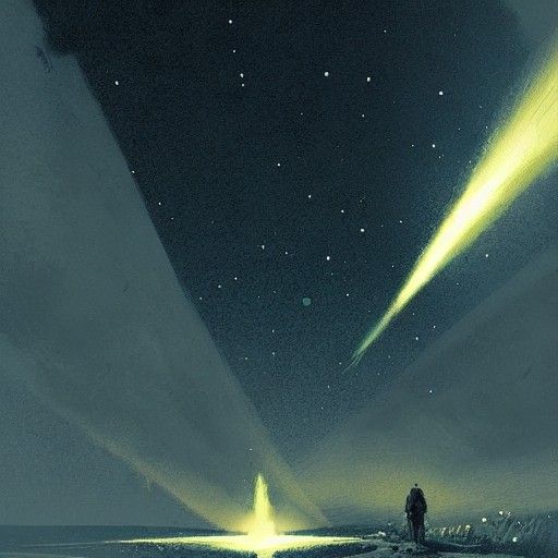 Spectacular Meteor Shower at Night