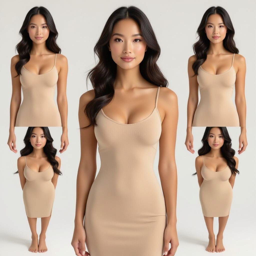 Full Body Photo of Woman with Delicate Asian Features