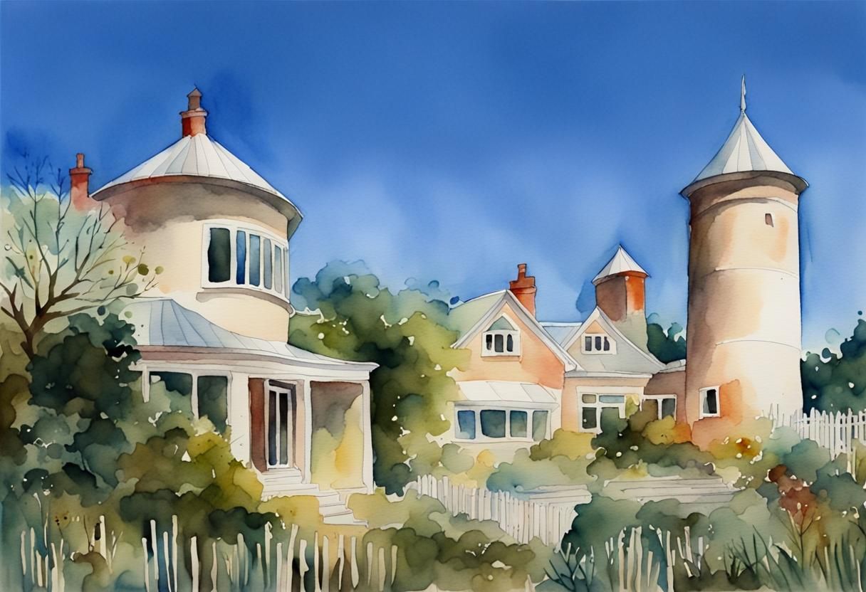 Elegant Watercolour with White Vignette