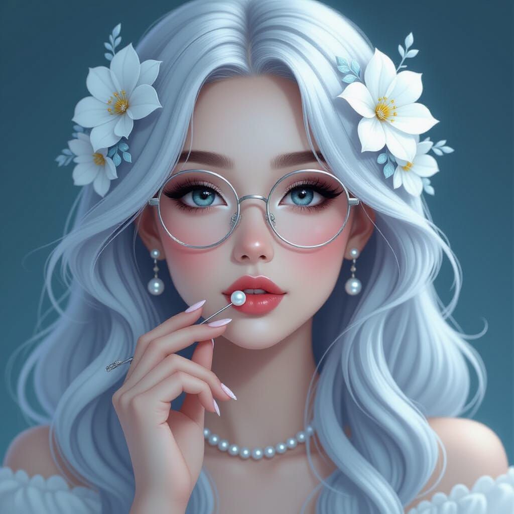 Elegant Monochrome Portrait of a Shy Woman